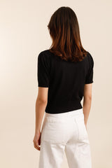 GG1041 Black Short Sleeve Cardigan