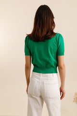 GG1042 Green Short Sleeve Cardigan
