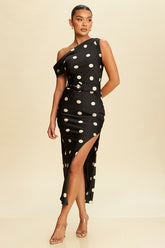 DD7011 Polk-a-dot midi dress