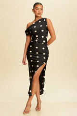 DD7011 Polk-a-dot midi dress