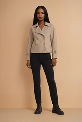 GG2068 Beige Wool Jacket