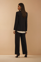 GG2059 Black Wide Fit Pants