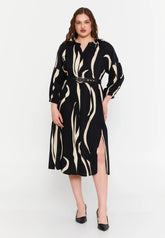 DD8038 BW Print Dress