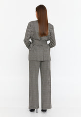 DD5128 Black & White Box Blazer