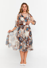 DD8000 BB A-line Floral Midi