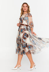 DD8000 BB A-line Floral Midi