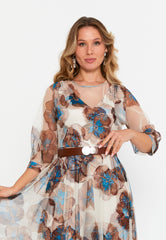 DD8000 BB A-line Floral Midi