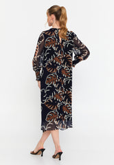 DD8004 Leafy Midi Chiffon