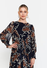 DD8004 Leafy Midi Chiffon