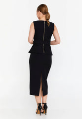 GG3010 Black Peplum Official Dress