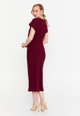 DD8009 Cherry Cinched Waist Midi