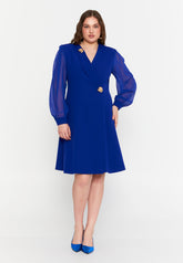 DD8039 Blue Blazer Dress