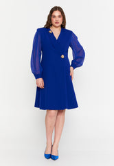 DD8039 Blue Blazer Dress