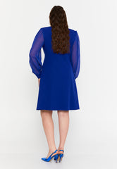 DD8039 Blue Blazer Dress