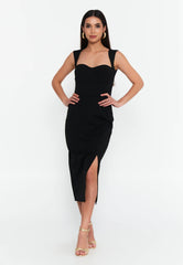 GG3027 Black Pencil Cut Dress