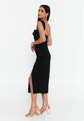 GG3027 Black Pencil Cut Dress