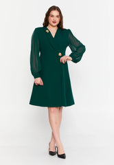 DD8040 Green Blazer Dress