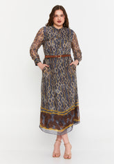 DD8006 Brown Square Midi