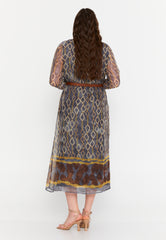 DD8006 Brown Square Midi