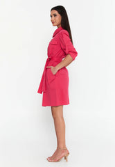GG3026 Fuchsia Shirt Dress