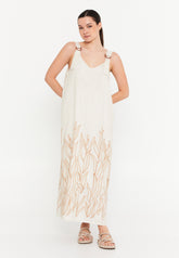 DD8011 Beige Linen Maxi