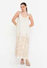 DD8011 Beige Linen Maxi