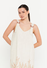 DD8011 Beige Linen Maxi