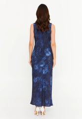 GG3024 Blue Floral Midi Dress