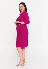 GG3031 Pink Pleated Official Dress