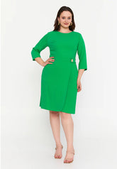 GG3030 Green Pleated Official Dress