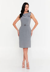 GG3021 Grey Pencil Cut Official Dress