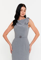 GG3021 Grey Pencil Cut Official Dress