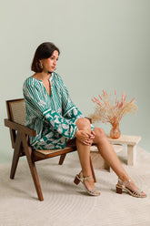 GG1065 Green Short Shirt Dress