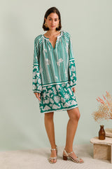 GG1065 Green Short Shirt Dress