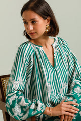 GG1065 Green Short Shirt Dress