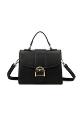 GG1099 Black & Gold Buckle Handbag