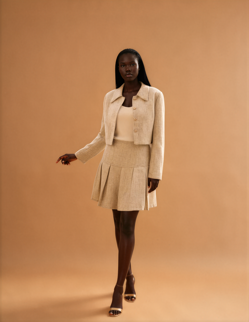 H1006 Cream Tweed Jacket