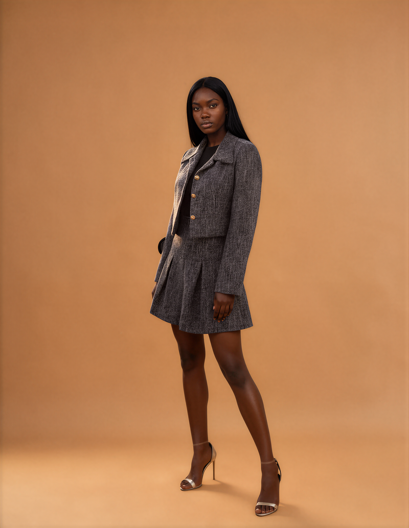 H1006 Blue Tweed Jacket