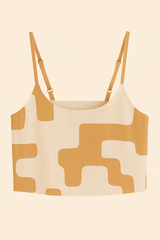 GG1063 Beige Crop Top