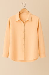 GG1054 Beige Casual Button Up Blouse