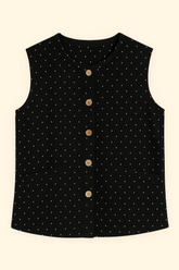 GG1087 Black Vest Top