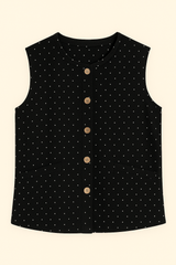 GG1087 Black Vest Top