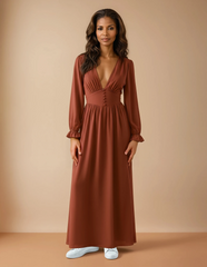 GG2024 Terracotta Maxi Dress