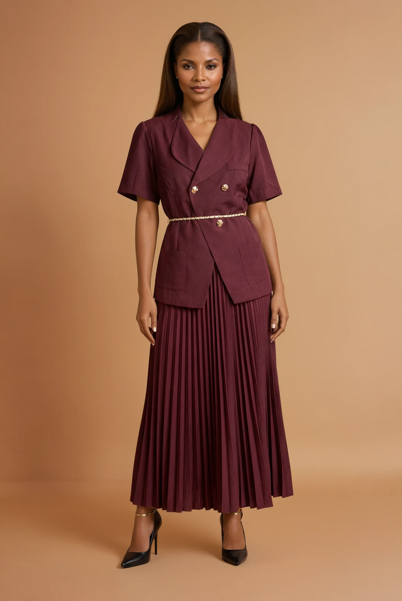 GG2155 Burgundy Blazer