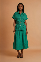 GG2158 Green Belted Top