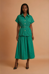 GG2158 Green Belted Top