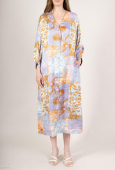 GG1022 Purple Paisley Maxi Dress