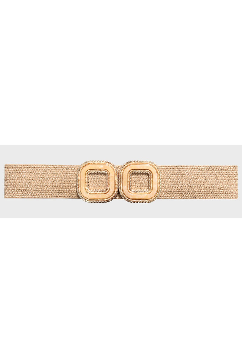 H1031 Cream Stretchy Woven Belt