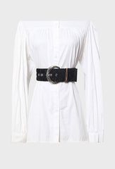 GG20027 Black Ruched Belt