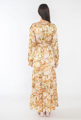 GG1029 Golden Flake Print Maxi